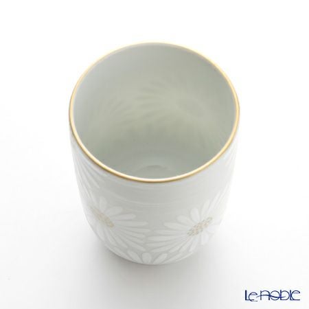 京焼・清水焼 湯呑 K0420 白菊刷毛目銀彩