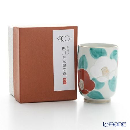 京焼・清水焼 湯呑 K0422 彩紅白椿