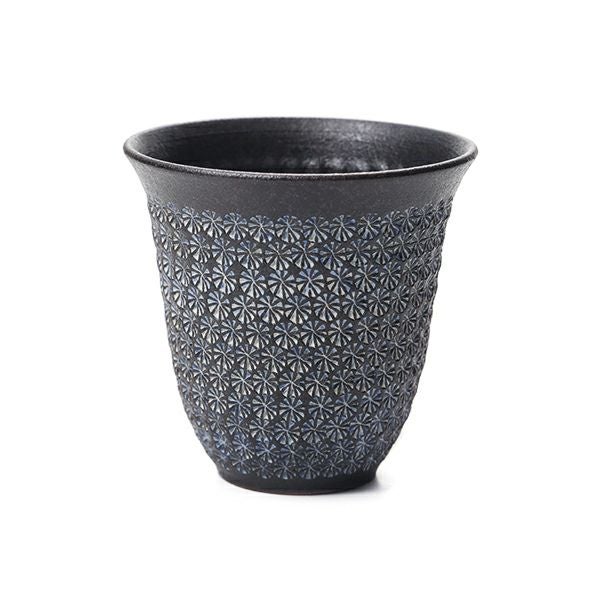 京焼・清水焼 フリーカップ M0782 南蛮三島詰 ブルー 300ml