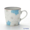 京焼・清水焼 マグカップ K0723 白菊青地