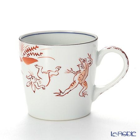 京焼・清水焼 マグカップ S0728 赤高山寺 330ml