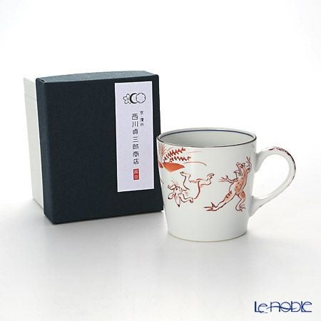 京焼・清水焼 マグカップ S0728 赤高山寺 330ml