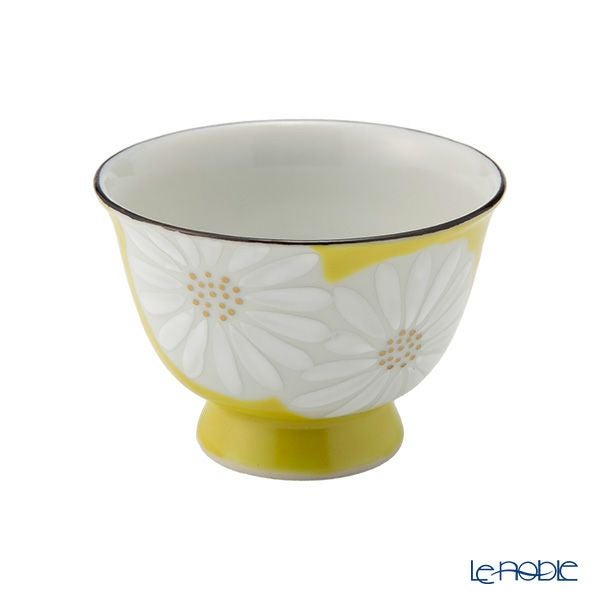 京焼・清水焼 煎茶碗／ぐい呑み 白菊黄地 K09156 50ml