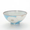 京焼・清水焼 飯碗 白菊青地 K0501