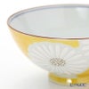京焼・清水焼 飯碗 白菊黄地 K0504