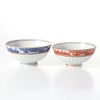 京焼・清水焼 組飯碗 S0562 渕染赤山水 ペア
