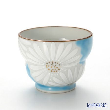 京焼・清水焼 ぐい呑 K0926 白菊青地