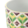 京焼・清水焼 ぐい呑 K0987 彩万華鏡紋 緑 90ml