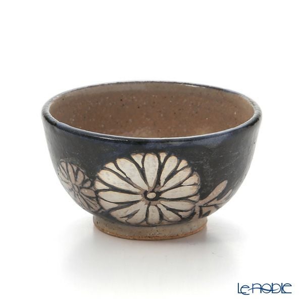 京焼・清水焼 ぐい呑 M09115 鉄絵菊花紋 80ml