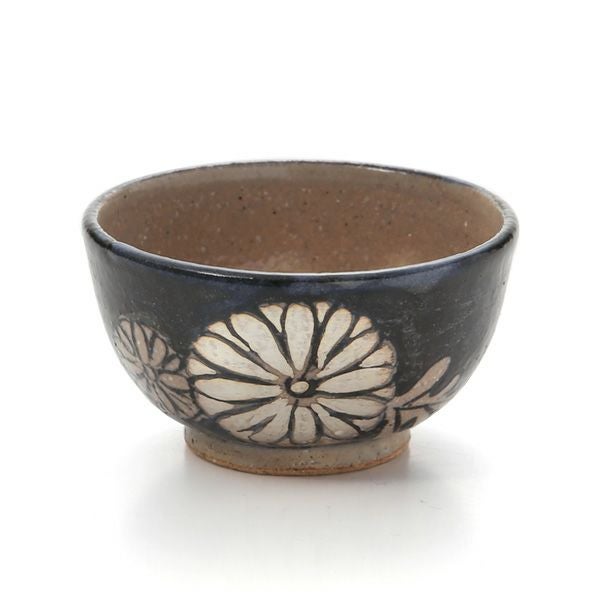 京焼・清水焼 ぐい呑 M09115 鉄絵菊花紋 80ml