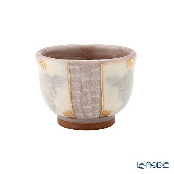 京焼・清水焼 煎茶碗／ぐい呑 志野花三島 K09125 100ml