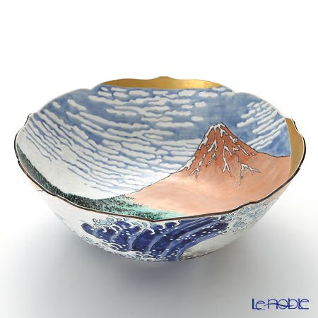 京焼・清水焼 大鉢 NK0161 赤富士大鉢