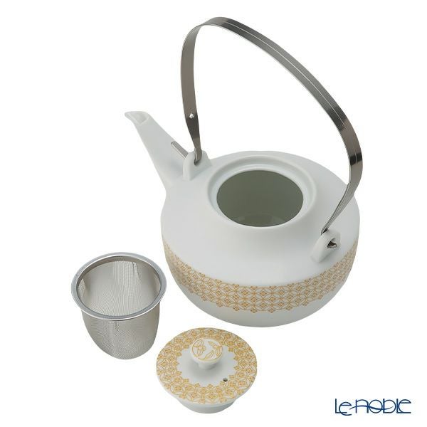 西川貞三郎商店 NISHIKAWA JAPAN KATA ティーポット 天花 マット イエロー／七宝文様 800ml NJ02-001