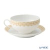 西川貞三郎商店 NISHIKAWA JAPAN KATA エッグシェル／卵殻手（らんかくで） ティーカップ＆ソーサー 天花 マット イエロー／七宝文様 220ml NJ07-001