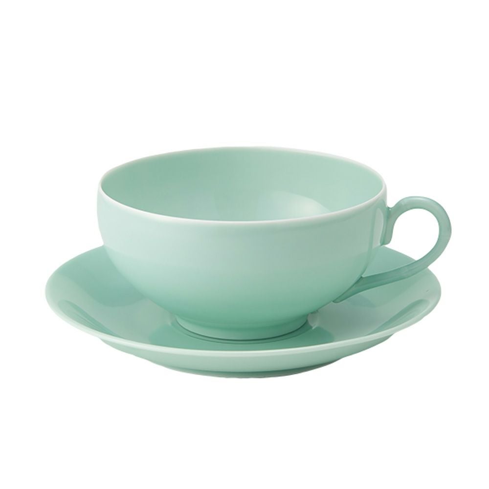 西川貞三郎商店 NISHIKAWA JAPAN KATA エッグシェル／卵殻手（らんかくで） ティーカップ＆ソーサー 翠雨 ブルー 220ml NJ07-003