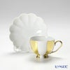 アウガルテン（AUGARTEN） メロン ゴールド＆ホワイト（7020G） モカカップ＆ソーサー 50ml（015）