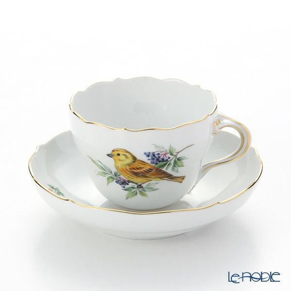 マイセン（Meissen） 鳥 260210／00582／Yellow Hammer コーヒーカップ＆ソーサー 200ml キアオジ