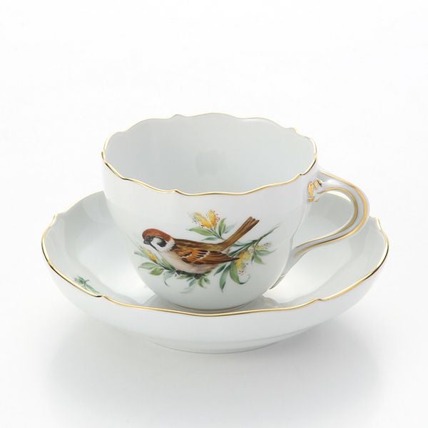 マイセン（Meissen） 鳥 260210／00582／Sparrow コーヒーカップ＆ソーサー 200ml スズメ