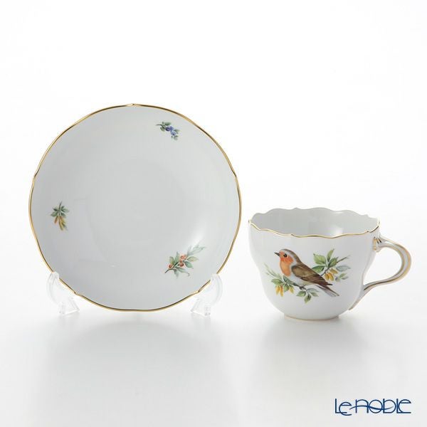 マイセン（Meissen） 鳥 260210／00582／Robin コーヒーカップ＆ソーサー 200ml コマドリ