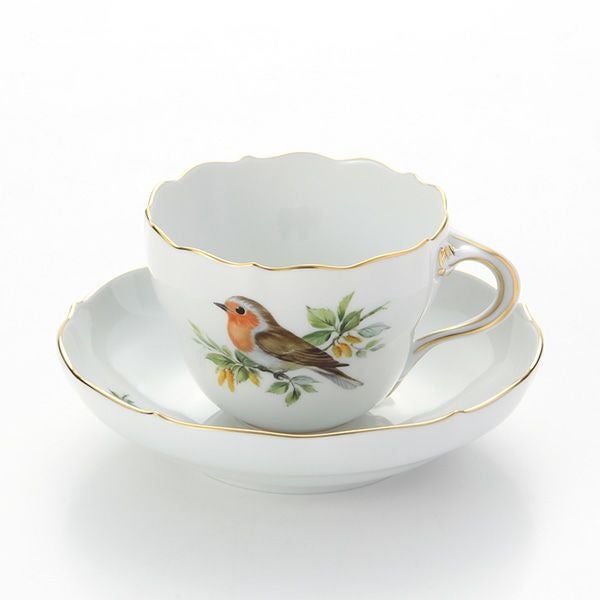 マイセン（Meissen） 鳥 260210／00582／Robin コーヒーカップ＆ソーサー 200ml コマドリ