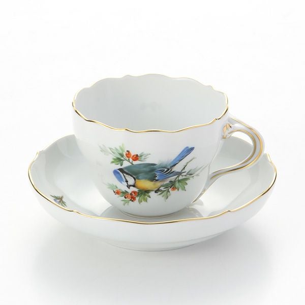 マイセン（Meissen） 鳥 260210／00582／Blue Titmouse コーヒーカップ＆ソーサー 200ml アオガラ