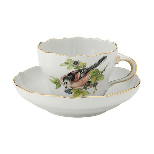 マイセン（Meissen） 鳥 260210／00582／Long-tailed Titmouse コーヒーカップ＆ソーサー 200ml エナガ