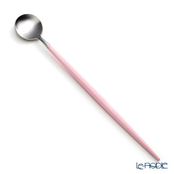 クチポール ゴア GOA ピンク／シルバー ロングドリンクスプーン 21cm マット仕上げ