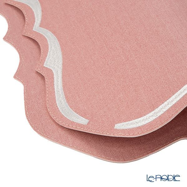 トルコ雑貨 アルテペレ スクエア プレースマット／ランチョンマット デニム調 ピンク 38×38cm PVC加工合皮製 撥水加工