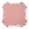 トルコ雑貨 アルテペレ スクエア プレースマット／ランチョンマット デニム調 ピンク 38×38cm PVC加工合皮製 撥水加工