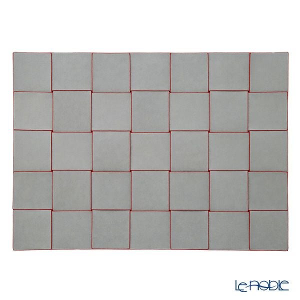 トルコ雑貨 アルテペレ 長方形 プレースマット／ランチョンマット シルバー／ブラック 31.5×44cm PVC加工合皮製 撥水加工