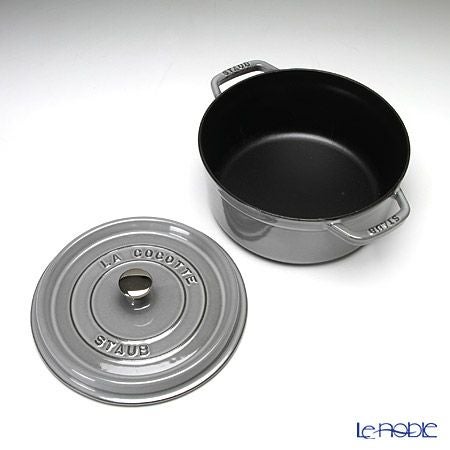 ストウブ（staub） ピコ・ココット ラウンド 24cm／3.8L グレイ