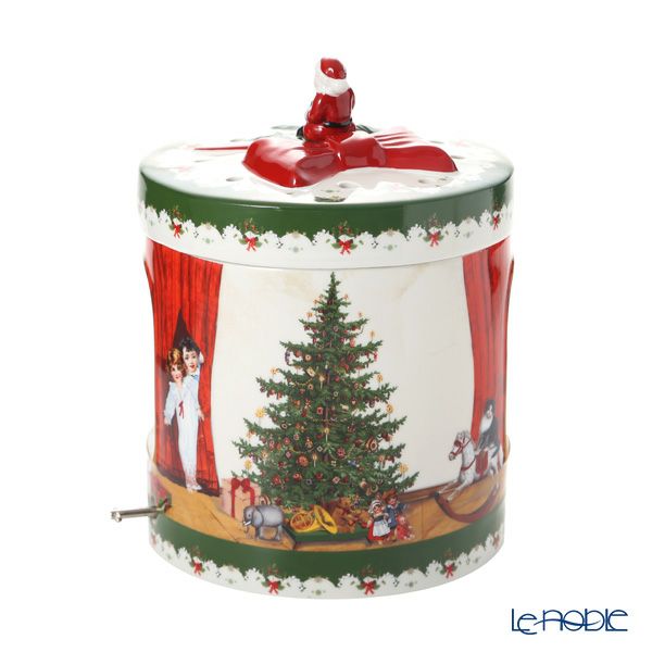 ビレロイ＆ボッホ（Villeroy＆Boch）クリスマストイズ キャンドルボックス オルゴール付 サンタ ラウンド 6692