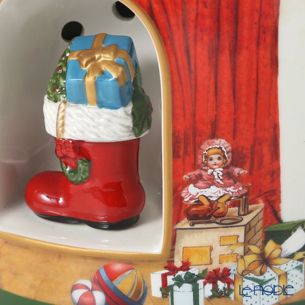 ビレロイ＆ボッホ（Villeroy＆Boch）クリスマストイズ キャンドルボックス オルゴール付 サンタ ラウンド 6692