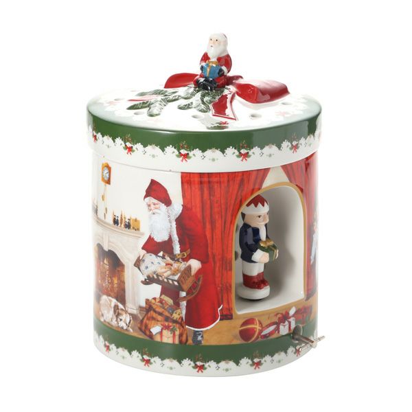 ビレロイ＆ボッホ（Villeroy＆Boch）クリスマストイズ キャンドルボックス オルゴール付 サンタ ラウンド 6692