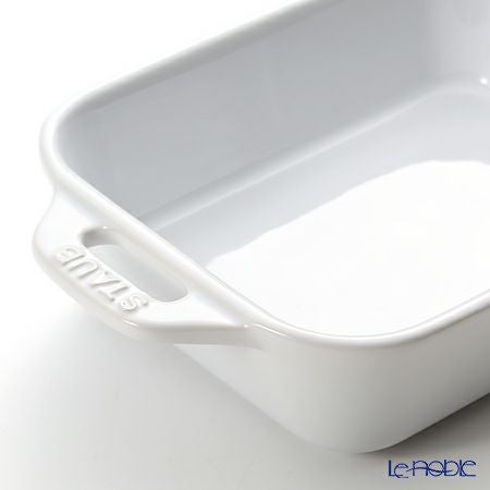 ストウブ（staub） レクタンギュラーディッシュ（セラミック製） 14×11cm／400ml ホワイト