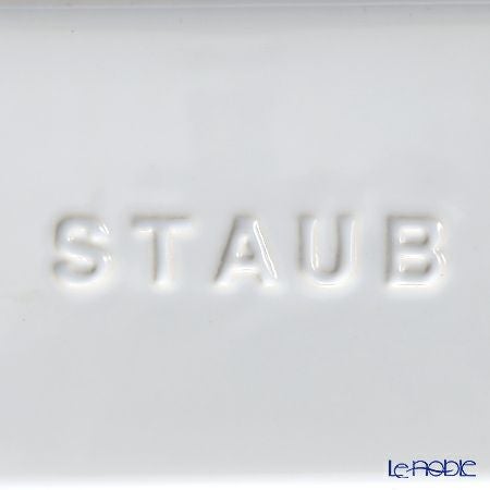 ストウブ（staub） レクタンギュラーディッシュ（セラミック製） 14×11cm／400ml ホワイト