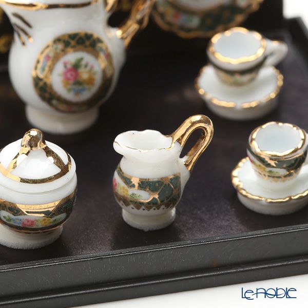 ロイター・ポーセリン アイリッシュ ゴールド001.354／6 ミニチュア コーヒーセット （4客）