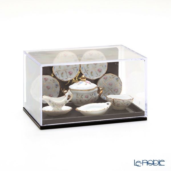 ロイター・ポーセリン ゴールド チェッカー 001.378／6 ミニチュア ディナーセット