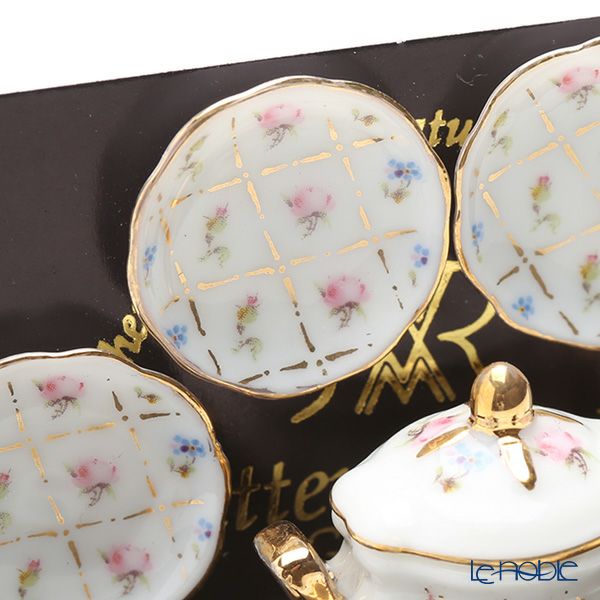 ロイター・ポーセリン ゴールド チェッカー 001.378／6 ミニチュア ディナーセット