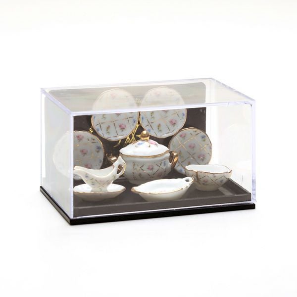 ロイター・ポーセリン ゴールド チェッカー 001.378／6 ミニチュア ディナーセット