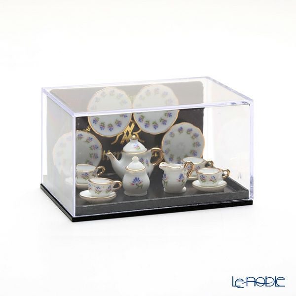 ロイター・ポーセリン ブルー フラワー 001.364／6 ミニチュア ティーセット （4客）