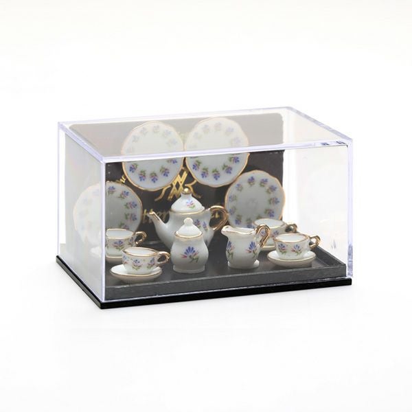 ロイター・ポーセリン ブルー フラワー 001.364／6 ミニチュア ティーセット （4客）