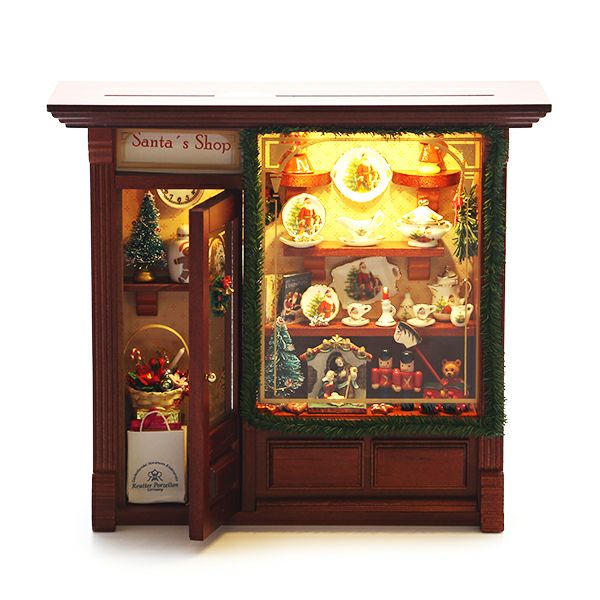 ロイター・ポーセリン クリスマス ショップ 102.797／7 ライト付 ミニチュア ピクチャーボックス L