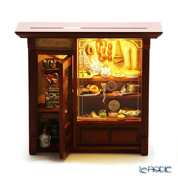 ロイター・ポーセリン ブッチャー ショップ （精肉店） ミニチュア ピクチャーボックス L 102.797／4 ライト付