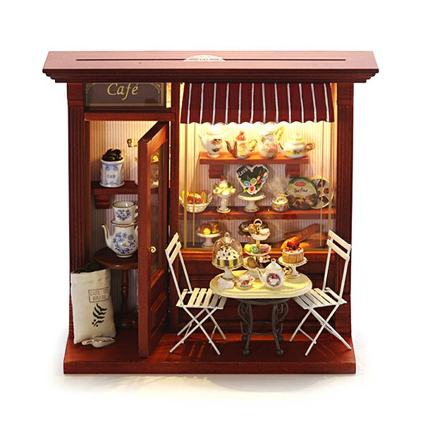 ロイター・ポーセリン テラス カフェ 102.794／9 ライト付 ミニチュア ドールハウス L