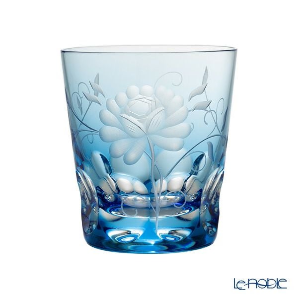 アルンシュタットクリスタル ローズ オールドファッショングラス 270ml アクア （色被せガラス）33367