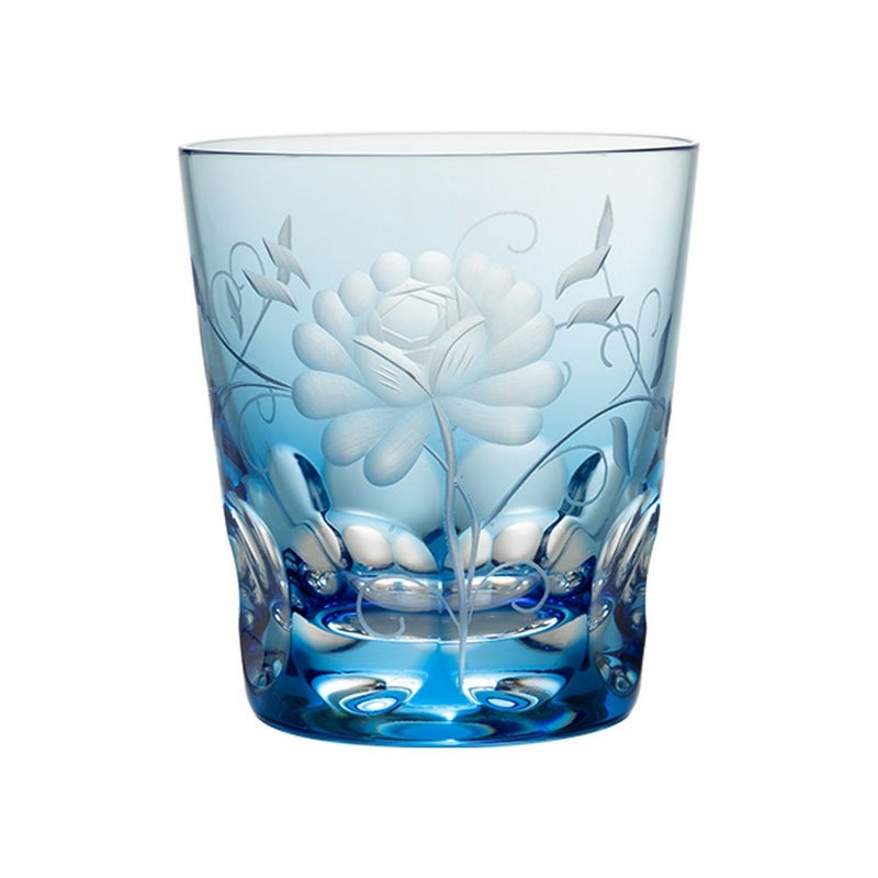アルンシュタットクリスタル ローズ オールドファッショングラス 270ml アクア （色被せガラス）33367