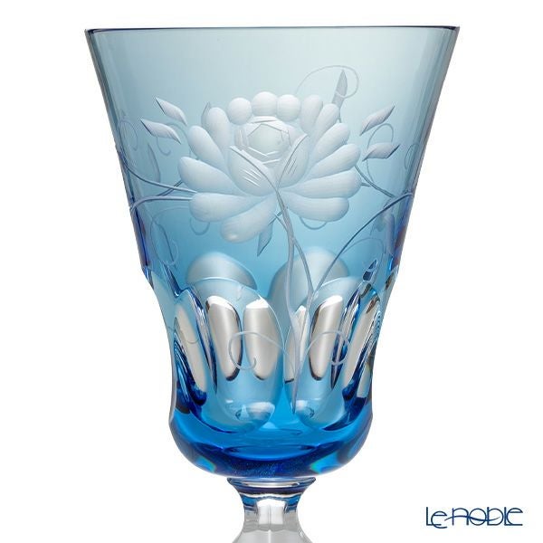 アルンシュタットクリスタル ローズ ワイングラス 270ml アクア（色被せガラス）35699