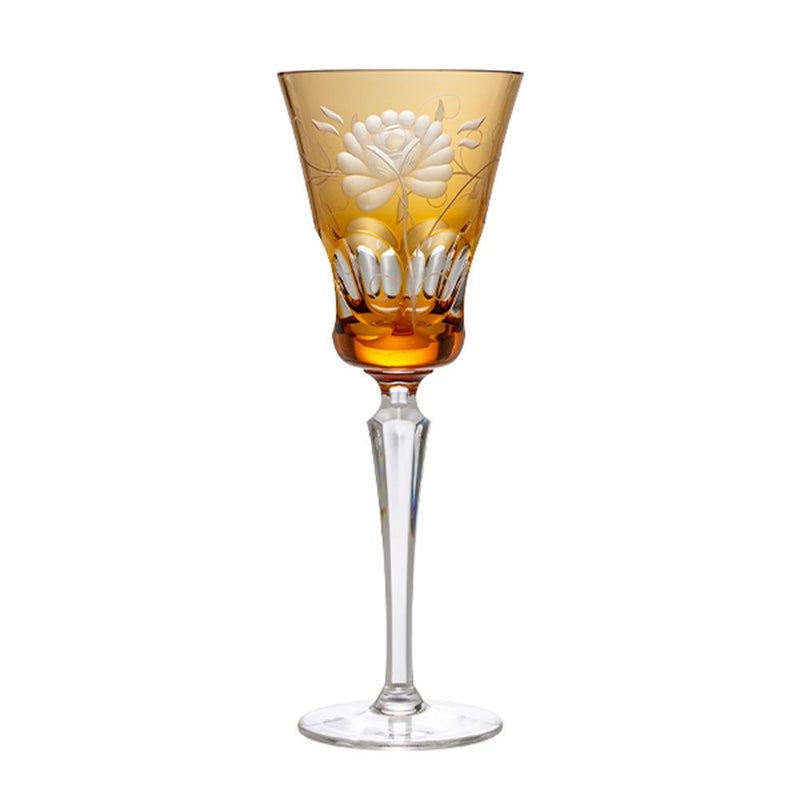 アルンシュタットクリスタル ローズ ワイングラス 270ml アンバー（色被せガラス）35700