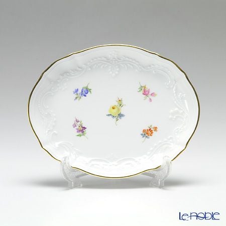 マイセン（Meissen） 散らし小花 010110／53608 オーバルトレイ 16cm